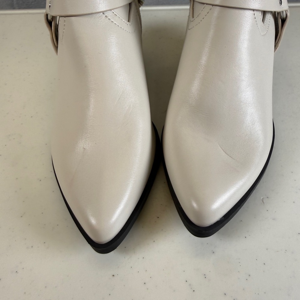 DV by Dolce Vita Boots Keeler Moto Size 6 Cream Heeled Boots - Picture 7 of 9